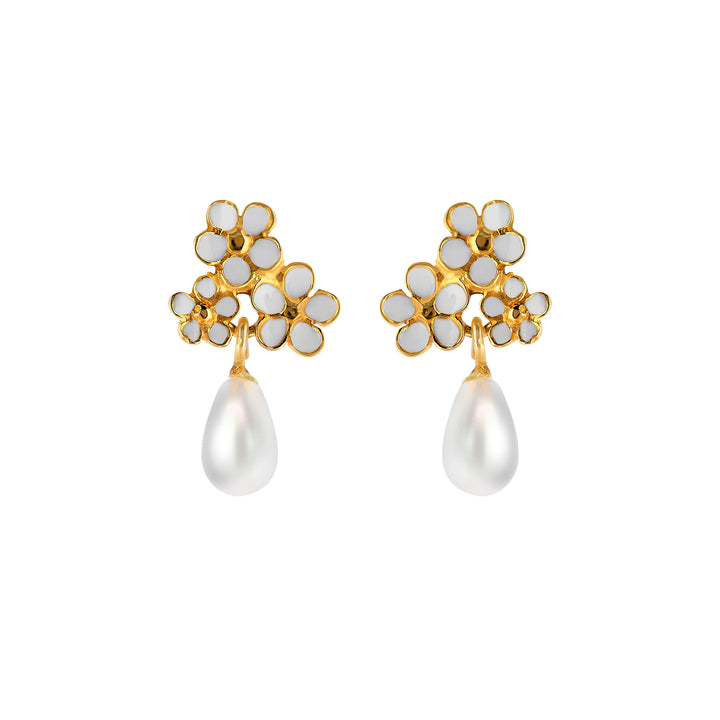 Lantana Earrings with Pearl