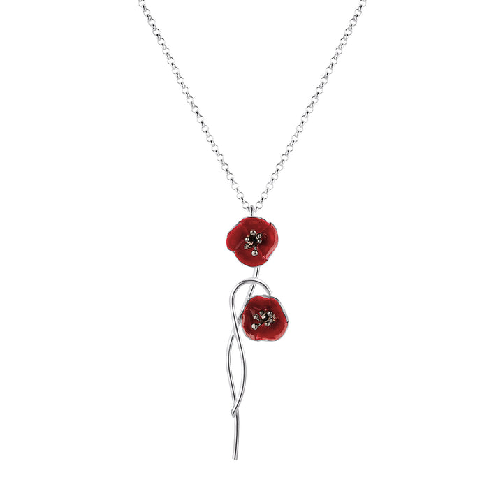 Spiral Poppy Necklace