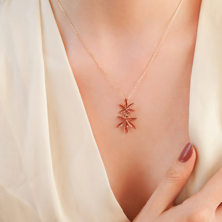 Two Maple Leaf Necklace