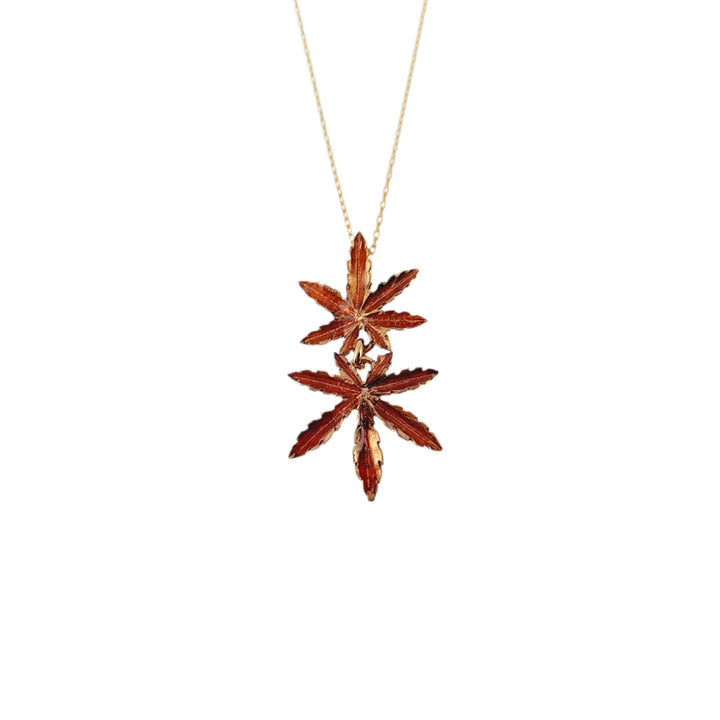 Two Maple Leaf Necklace